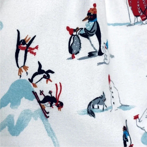 NEW Company Store Mens Pajamas Medium Flannel Thermal Snowman Bear Dad Gift PJs - Picture 6 of 15